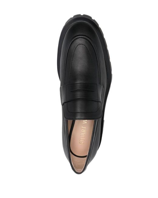 Loafers Stuart Weitzman en coloris Noir Femme Chaussures Chaussures plates Souliers et mocassins 