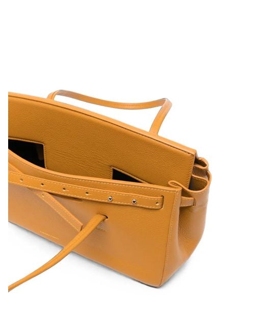 Liviana Conti Natural Logo-Print Shoulder Bag
