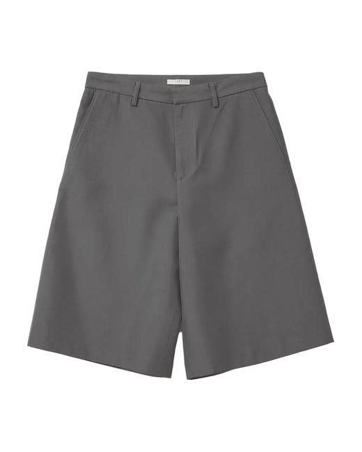 1989 STUDIO Gray Wide-Leg Tailored Shorts for men