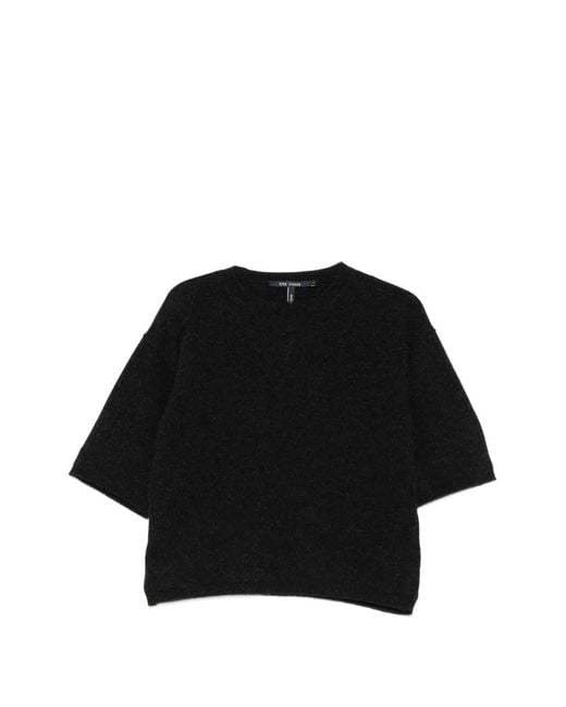 Sofie D'Hoore Black Short-Sleeve Crew-Neck Sweater