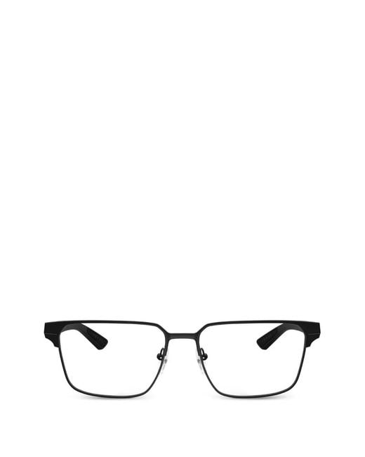 Prada Linea Rossa Black Lunettes De Vue À Monture Rectangulaire