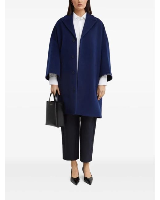 Marni Blue Embroidered Coat
