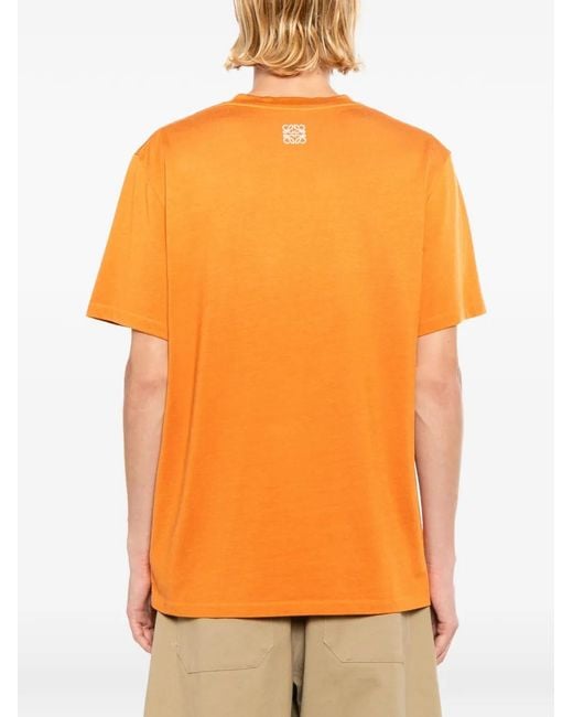 Loewe Orange Chemise À Logo Imprimé for men