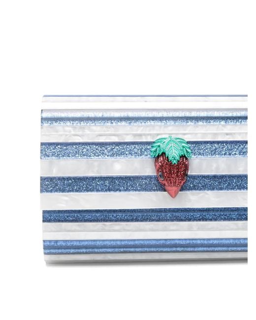 Kurt Geiger Blue Party Eagle Clutch Bag