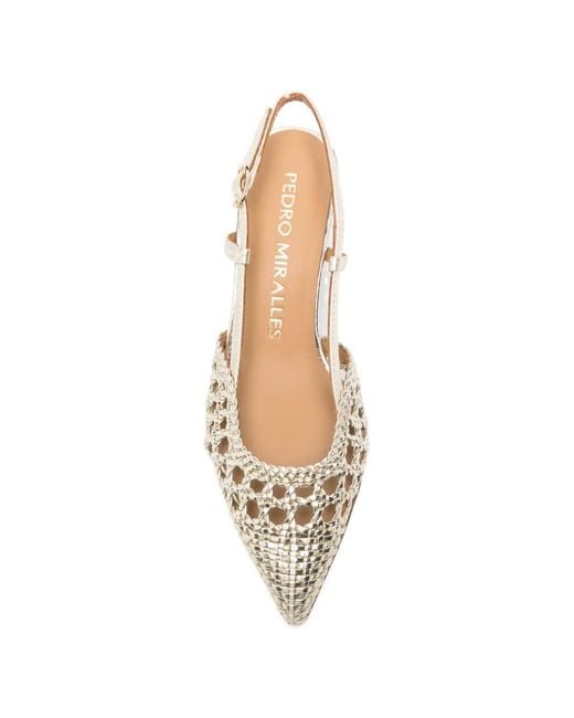 Pedro Miralles White Cutout Mules