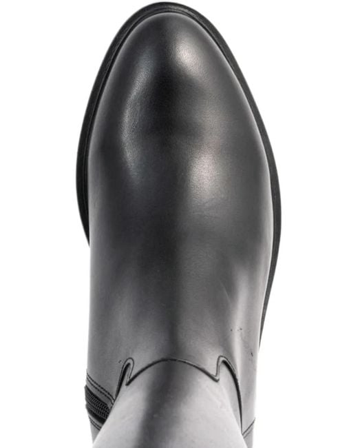 SERGIO MORETTI FIRENZE Black Knee-High Leather Boots