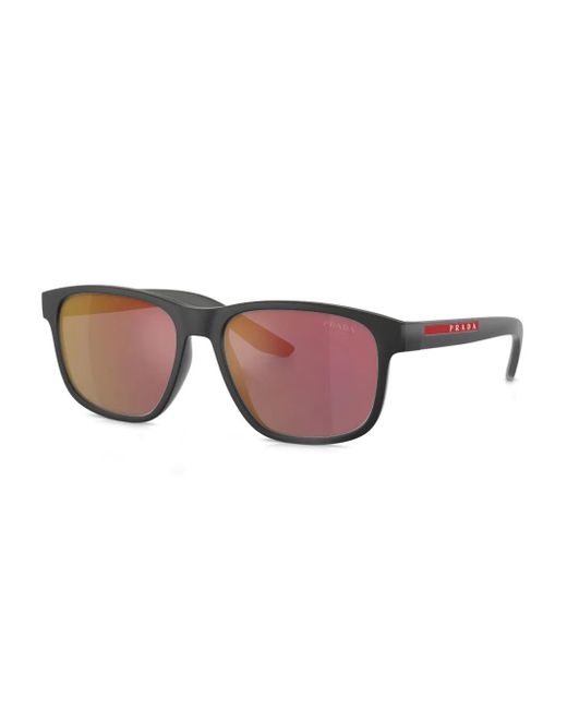 Prada Linea Rossa Gray Square-Frame Sunglasses for men