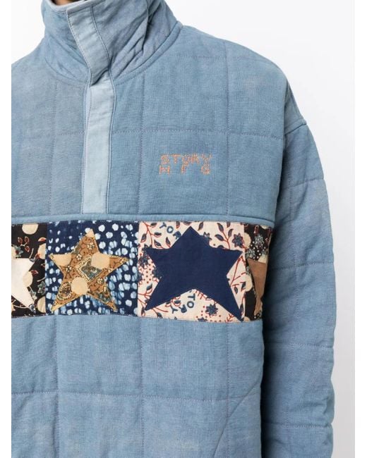 STORY mfg. Blue Polite Padded Organic Cotton Jacket for men