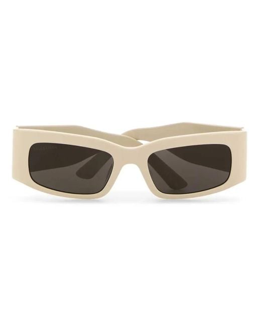 Balenciaga Natural Logo-print Rectangle-frame Sunglasses