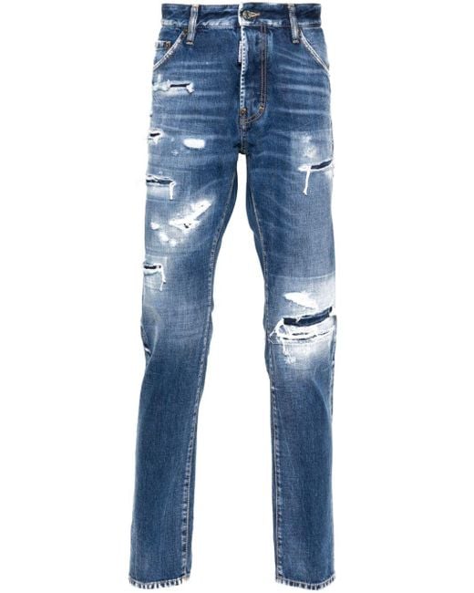 DSquared² Cool Guy Jeans im Distressed-Look in Blue für Herren