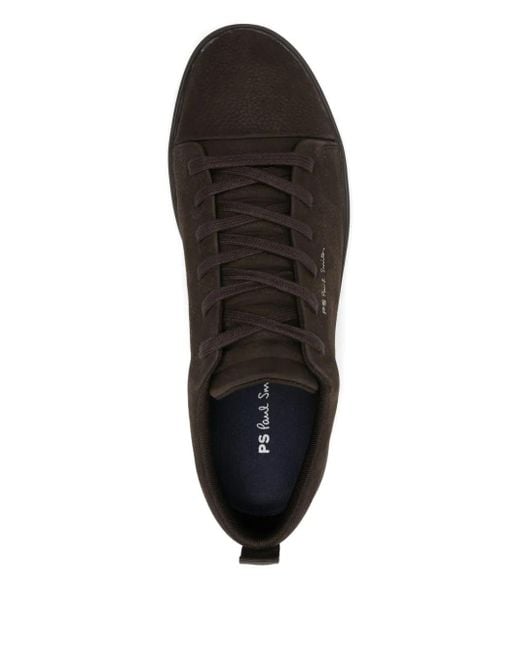 メンズ Paul Smith レースアップ レザースニーカー Brown