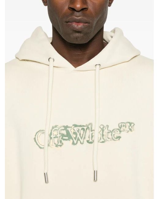 Off-White c/o Virgil Abloh Natural Hoodie Cloudy Arrow Skate Cotton for men