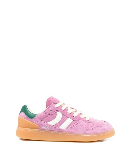 Coolway Pink Goal Suede Sneakers