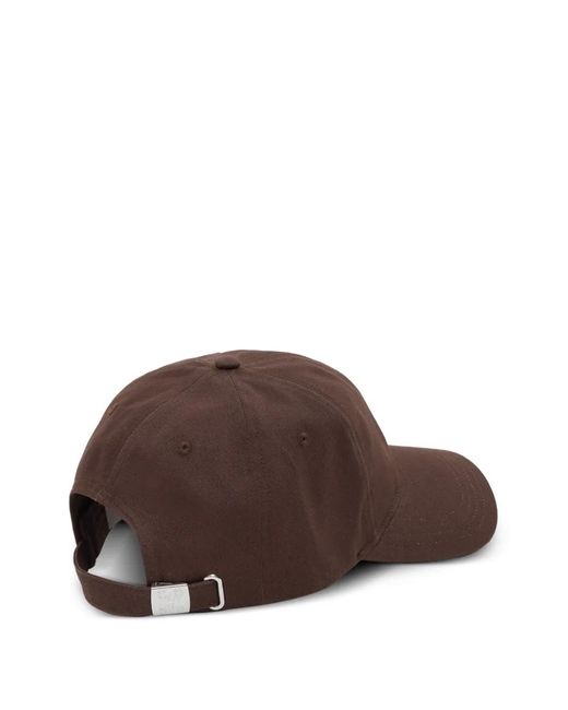 Closed Brown Logo-Embroidered Cap