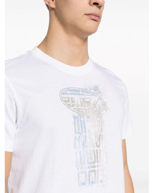 DIESEL White T-diegor-k68 Cotton T-shirt for men