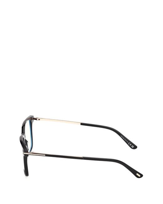 Tom Ford Black Square-Frame Glasses for men