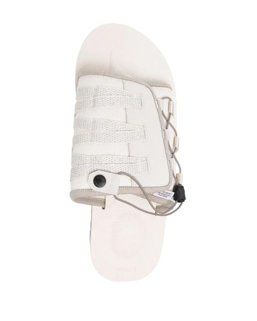 Suicoke White Dao-2 Drawstring-Strap Sandals for men