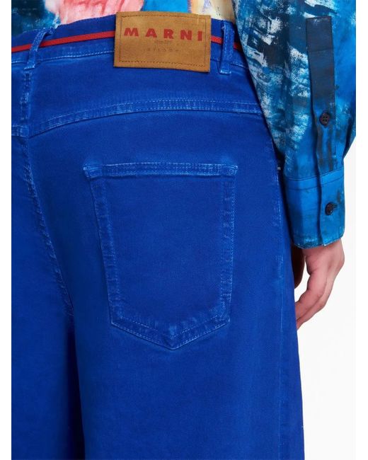 Marni Straight Broek in het Blue voor heren