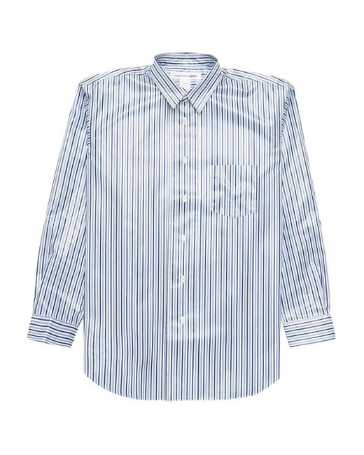 Comme des Garçons Gestreept Overhemd in het Blue voor heren
