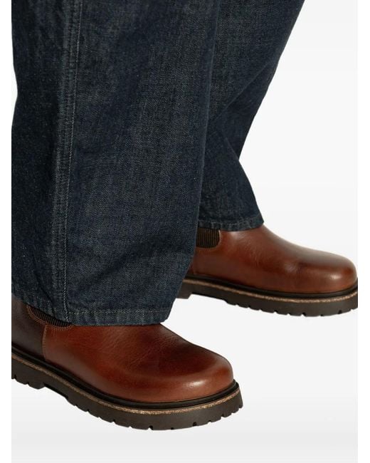 Birkenstock Brown Leather Chelsea Boots