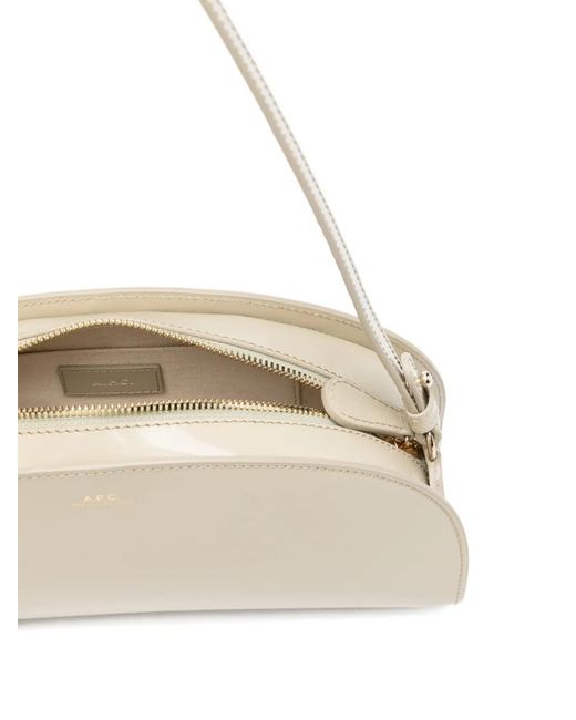 A.P.C. Natural Adjustable-Strap Half-Moon Shoulder Bag