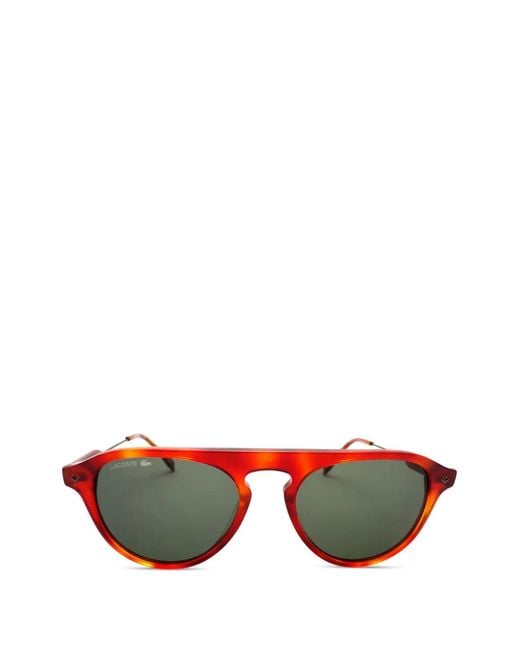 Lacoste Brown Oval-Frame Sunglasses