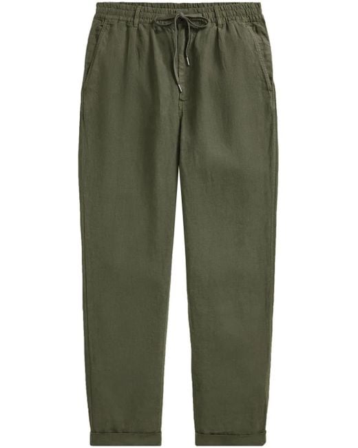 Polo Ralph Lauren Green Linen Trousers for men