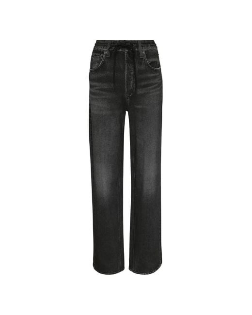 Rag & Bone Black Miramar Drawcord Jeans