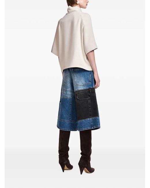 Essentiel Antwerp Natural Tie-Neck Raglan-Sleeve Blouse