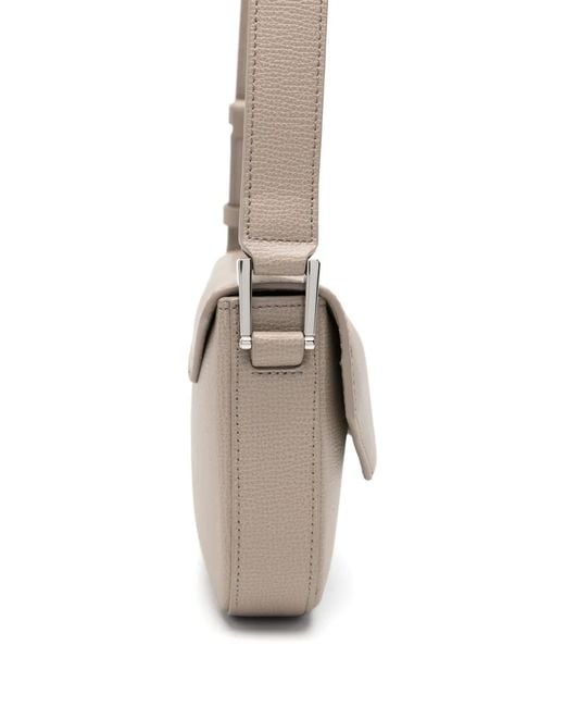 Emporio Armani White Mini Grainy-Leather Cross Body Bag
