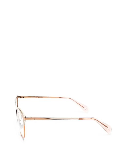 Rag & Bone White Geometric-Frame Glasses