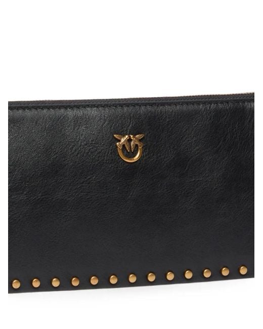 Pinko Black Love Birds Stud-Embellished Shoulder Bag