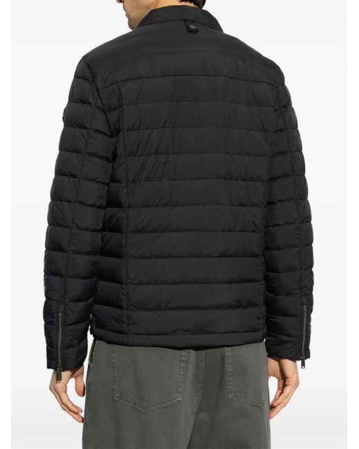 Moose Knuckles Black Zip-Up Down Jacket for men