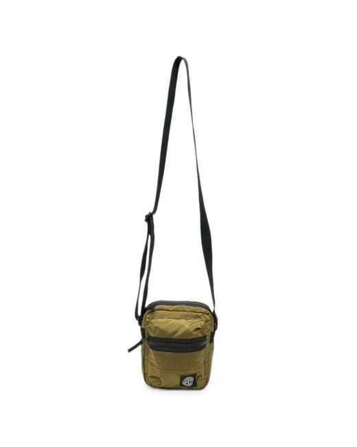 Stone Island Multicolor Logo-Patch Messenger Bag for men