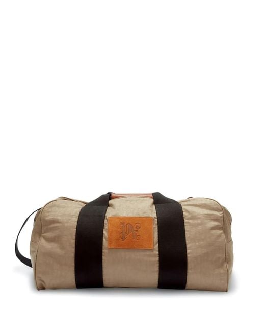 Palm Angels Brown Logo-Patch Holdall Bag
