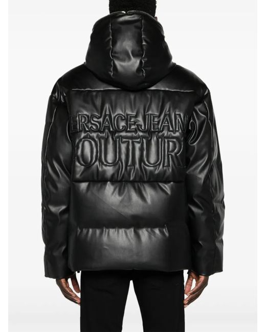 Plumífero Con Capucha Versace Jeans Couture de hombre de color Black