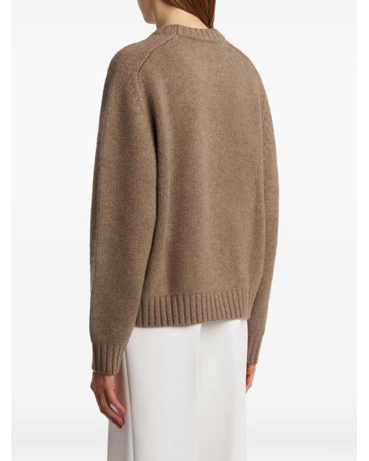 Khaite Brown Mae Long-Sleeve Sweater