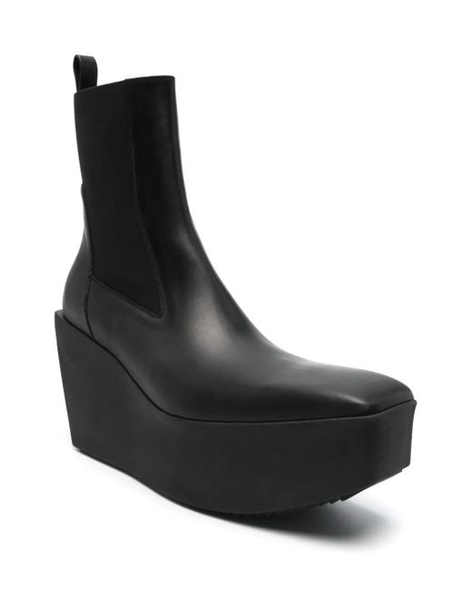 Rick Owens Black Sliver Platform Boots for men