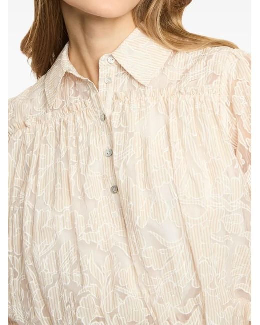 Cinq À Sept Natural Cazi Floral-Lace Top