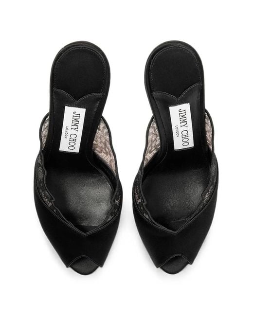 Jimmy Choo Black Brigitte Mules 100