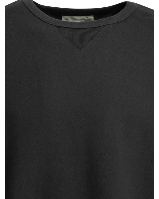 Merz B. Schwanen Black Ribbed-Trim Cotton Sweater for men