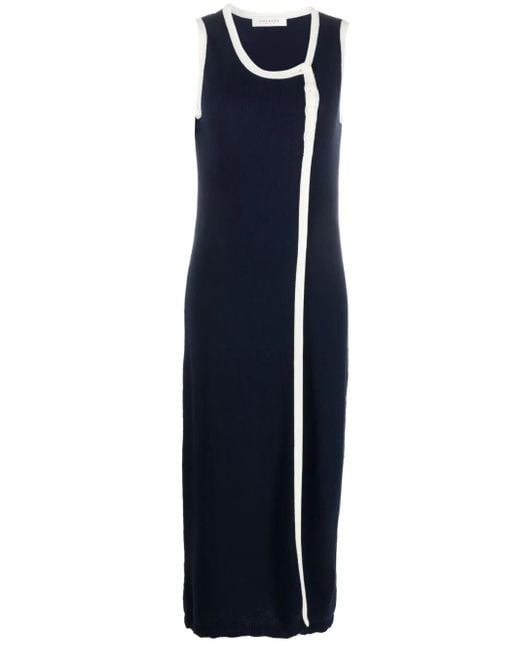 Giuliva Heritage Blue Lisa Cotton-Blend Midi Dress