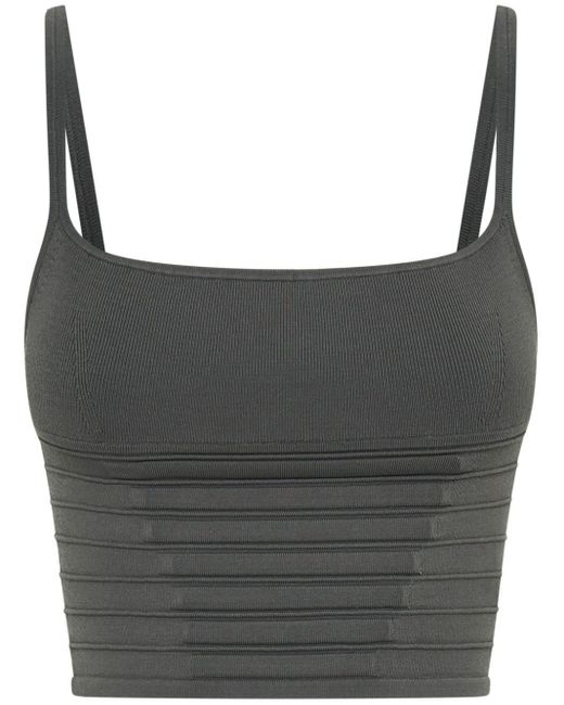 Dion Lee Gray Ventral Compact Cropped Top