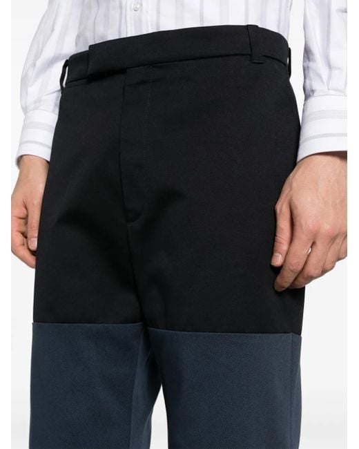Thom Browne Black Unconstructed Combo Straight-leg Trousers - Men's - Cotton for men