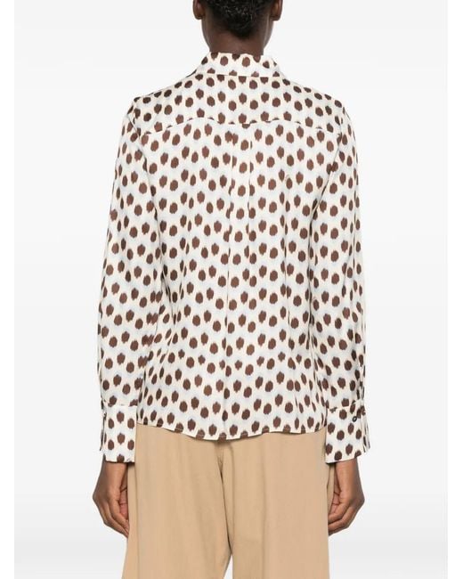 iBlues White Abstract-Print Long-Sleeve Shirt