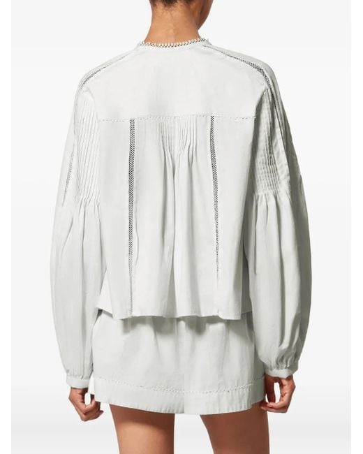 Isabel Marant White Cubraly Ruffled Shirt