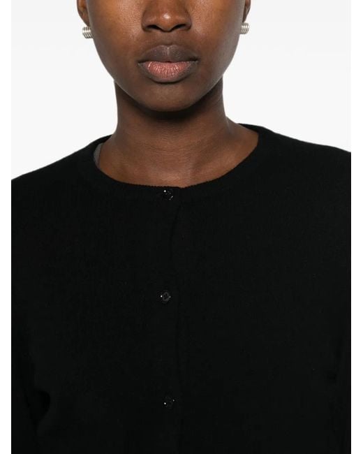 Bompard Black Button-Up Cashmere Cardigan