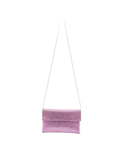 Twentyfourhaitch Pink Morna Chain-Strap Clutch Bag