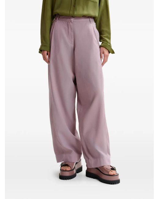 Essentiel Antwerp Joviaal Broek Met Wijde Pijpen in het Purple
