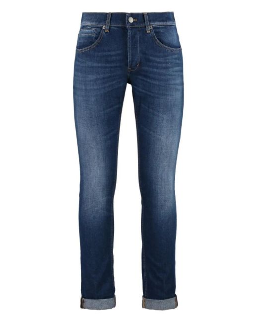 Jeans George Con Cinque Tasche di Dondup in Blue da Uomo